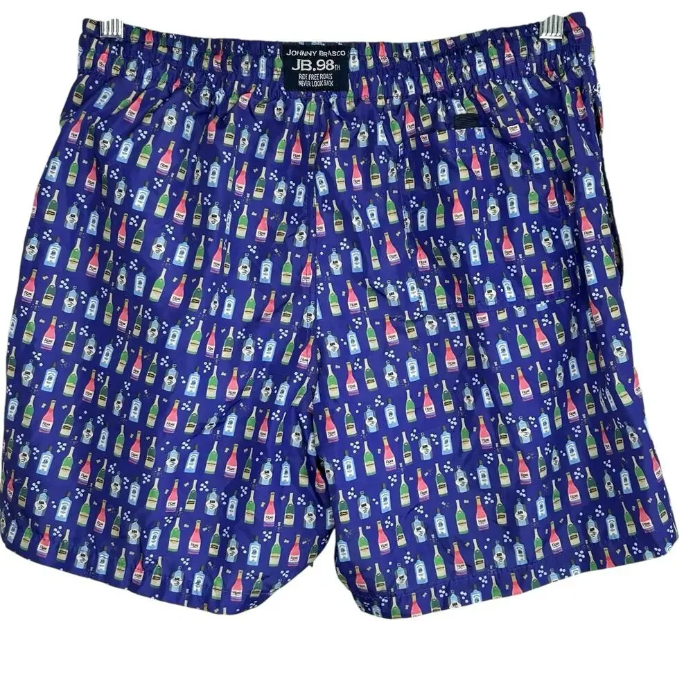 Johnny Brasco Cocktail‎ Swim Shorts Trunks Happy Hour Mens Large Party Vegas